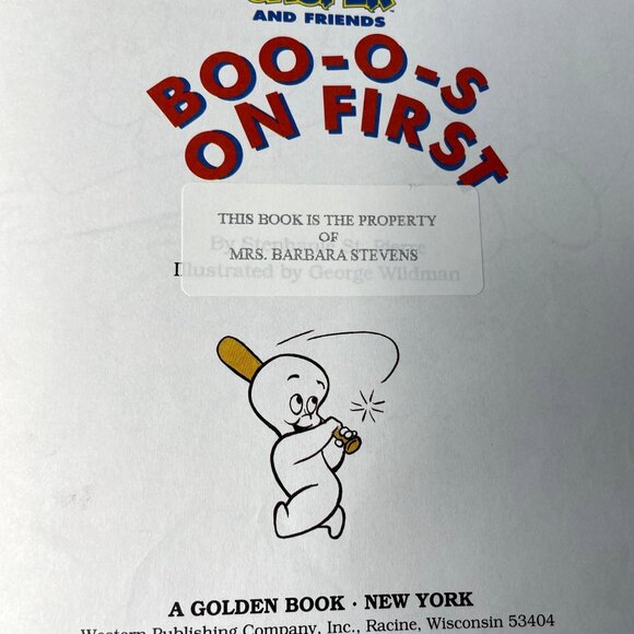Boo O S On First Casper and Friends Little Golden Book 1992 u Childrens Story Bo - Picture 4 of 8